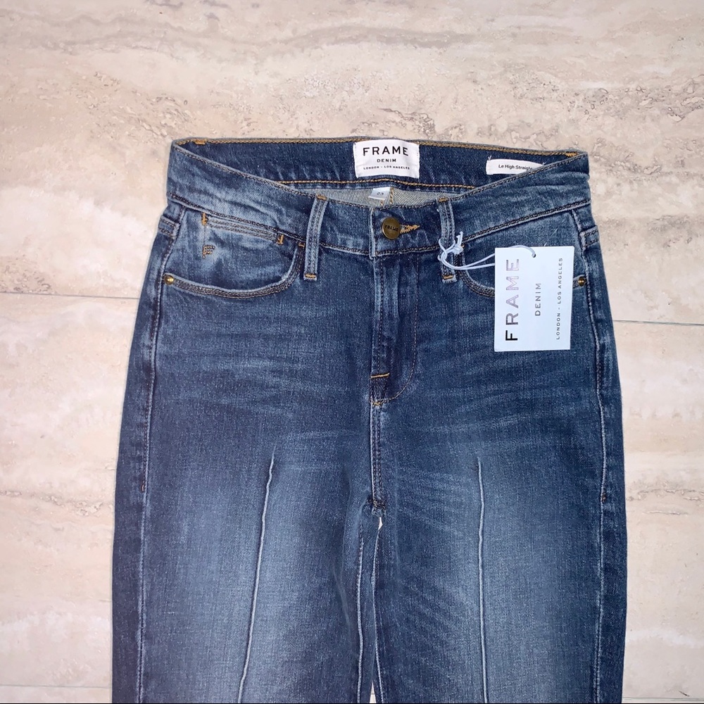 🌿FRAME Denim Le High Pintucked Straight Jeans - Picture 5 of 8